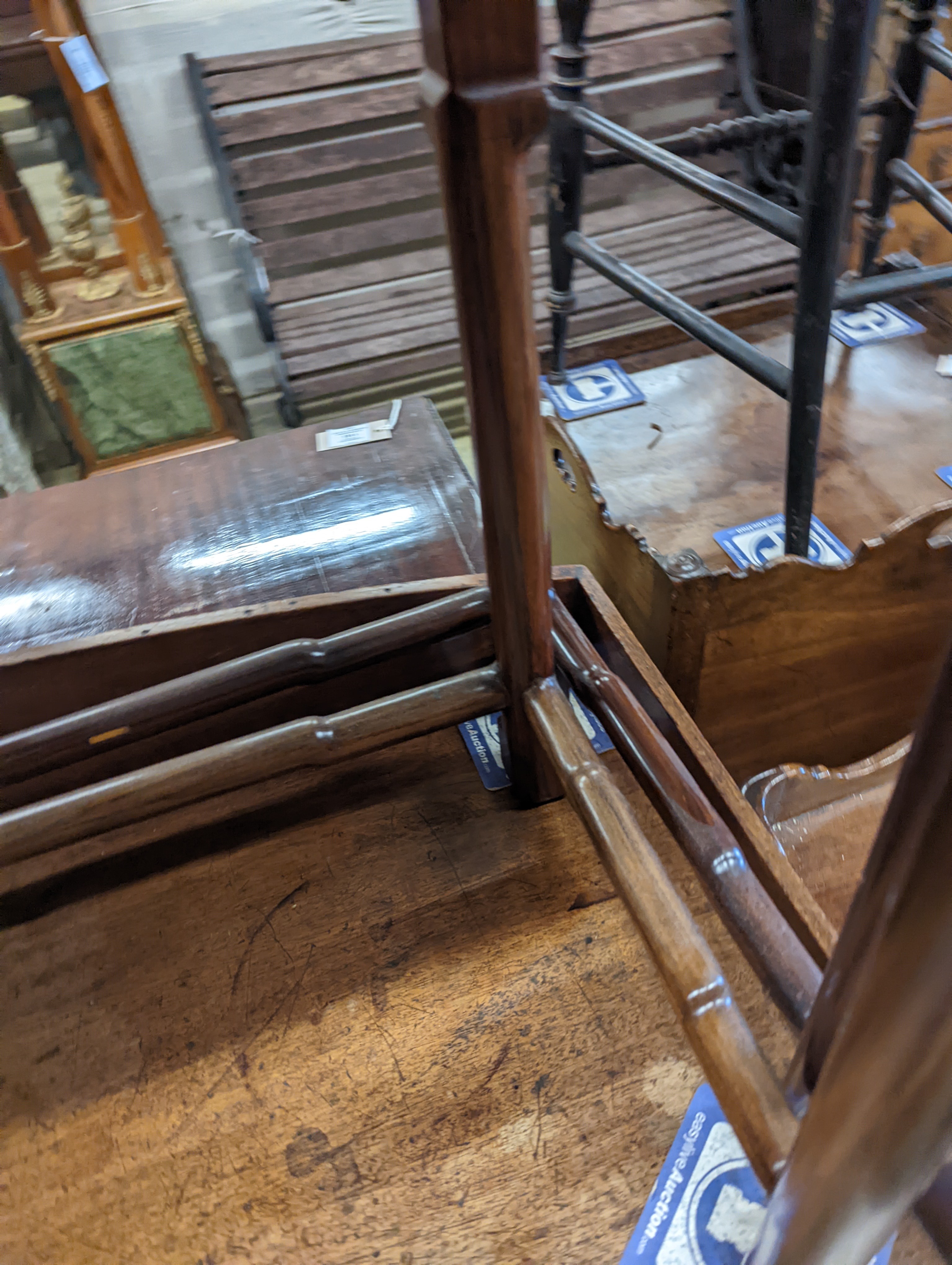 A nest of three Chinese rectangular tea tables, width 61cm, depth 36cm, height 66cm